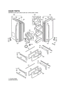 Door Parts parts for Lg Bottom-Mount Refrigerator LMX25981ST/01 from AppliancePartsPros.com