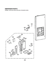 Dispenser Door Parts parts for Lg Bottom-Mount Refrigerator LMX25981ST/03 from AppliancePartsPros.com