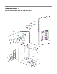 Dispenser Parts parts for Lg Bottom-Mount Refrigerator LMX28987ST/02 from AppliancePartsPros.com