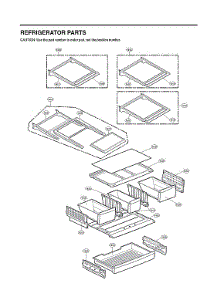Refrigerator Parts parts for Lg Bottom-Mount Refrigerator LMX28987ST/03 from AppliancePartsPros.com