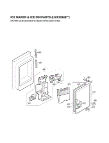 Ice Maker & Ice Bin Parts parts for Lg Bottom-Mount Refrigerator LMX28988ST/06 from AppliancePartsPros.com