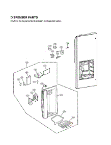 Dispenser Parts parts for Lg Bottom-Mount Refrigerator LMX28994ST/02 from AppliancePartsPros.com