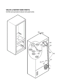 Valve & Water Tube Parts parts for Lg Bottom-Mount Refrigerator LMX28994ST/02 from AppliancePartsPros.com