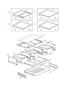 Refrigerator Parts parts for Lg Bottom-Mount Refrigerator LMX31985ST/01 from AppliancePartsPros.com