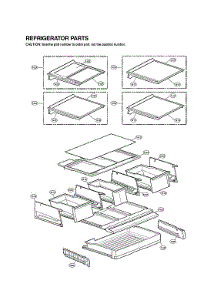 Refrigerator Parts parts for Lg Bottom-Mount Refrigerator LMX31985ST/02 from AppliancePartsPros.com