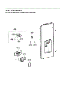 Dispenser Parts parts for Lg Bottom-Mount Refrigerator LMXC22626D/00 from AppliancePartsPros.com