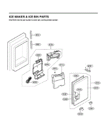 Ice Maker & Ice Bin Parts parts for Lg Bottom-Mount Refrigerator LMXC22626D/00 from AppliancePartsPros.com