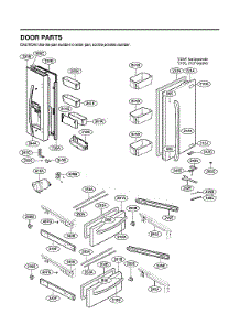 Door Parts parts for Lg Bottom-Mount Refrigerator LMXC22626S/00 from AppliancePartsPros.com
