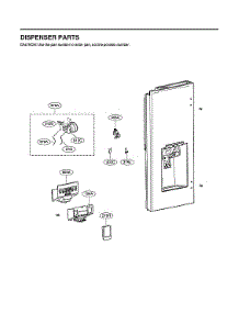 Dispenser Parts parts for Lg Bottom-Mount Refrigerator LMXC22626S/00 from AppliancePartsPros.com