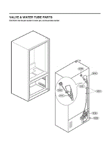 Valve & Water Tube Parts parts for Lg Bottom-Mount Refrigerator LMXC22626S/00 from AppliancePartsPros.com