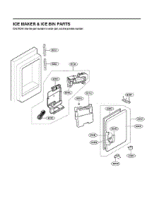 Ice Maker & Ice Bin Parts parts for Lg Bottom-Mount Refrigerator LMXC22626S/00 from AppliancePartsPros.com