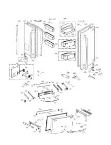 Door Parts parts for Lg Bottom-Mount Refrigerator LMXC23746D/01 from AppliancePartsPros.com