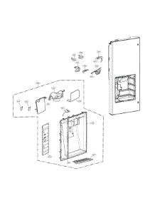 Dispenser Parts parts for Lg Bottom-Mount Refrigerator LMXC23746D/01 from AppliancePartsPros.com