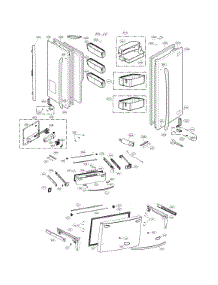 Door Parts parts for Lg Bottom-Mount Refrigerator LMXC23746S/01 from AppliancePartsPros.com
