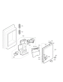Ice Maker & Ice Bin Parts parts for Lg Bottom-Mount Refrigerator LMXC23746S/01 from AppliancePartsPros.com