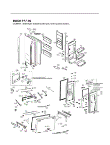 Door Parts parts for Lg Bottom-Mount Refrigerator LMXC23796M/00 from AppliancePartsPros.com