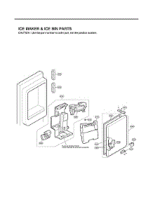 Ice Maker & Ice Bin Parts parts for Lg Bottom-Mount Refrigerator LMXC23796M/00 from AppliancePartsPros.com