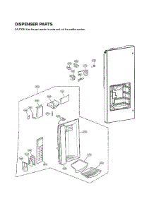 Dispenser Parts parts for Lg Bottom-Mount Refrigerator LMXS27676D/00 from AppliancePartsPros.com