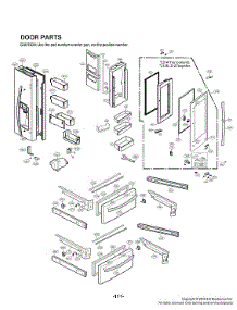 Door Parts parts for Lg Bottom-Mount Refrigerator LMXS28596S/00 from AppliancePartsPros.com