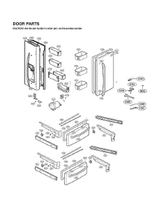 Door Parts parts for Lg Bottom-Mount Refrigerator LMXS28626D/01 from AppliancePartsPros.com