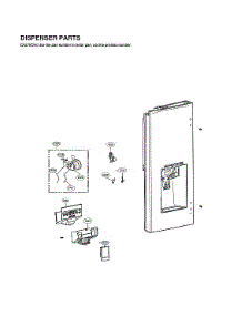 Dispenser Parts parts for Lg Bottom-Mount Refrigerator LMXS28626D/01 from AppliancePartsPros.com