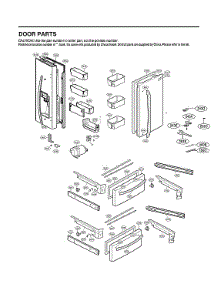 Door Parts parts for Lg Bottom-Mount Refrigerator LMXS28626D/02 from AppliancePartsPros.com