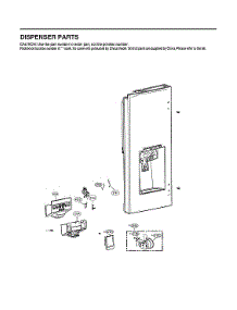 Dispenser Parts parts for Lg Bottom-Mount Refrigerator LMXS28626D/02 from AppliancePartsPros.com