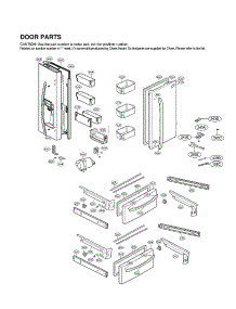 Door Parts parts for Lg Bottom-Mount Refrigerator LMXS28626D/04 from AppliancePartsPros.com