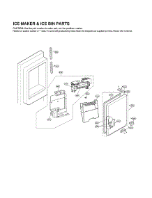 Ice Maker & Ice Bin Parts parts for Lg Bottom-Mount Refrigerator LMXS28626D/04 from AppliancePartsPros.com