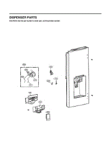 Dispenser Parts parts for Lg Bottom-Mount Refrigerator LMXS28626S/01 from AppliancePartsPros.com