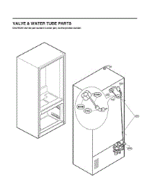 Valve / Water Tube Parts parts for Lg Bottom-Mount Refrigerator LMXS28626S/01 from AppliancePartsPros.com