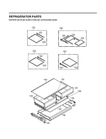 Refrigerator Parts parts for Lg Bottom-Mount Refrigerator LMXS28626S/02 from AppliancePartsPros.com