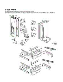 Door Parts parts for Lg Bottom-Mount Refrigerator LMXS28626S/04 from AppliancePartsPros.com