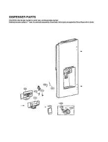 Dispenser Parts parts for Lg Bottom-Mount Refrigerator LMXS28626S/04 from AppliancePartsPros.com