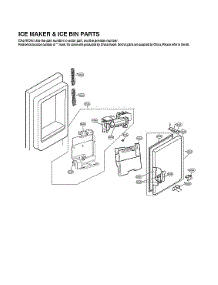 Ice Maker & Ice Bin Parts parts for Lg Bottom-Mount Refrigerator LMXS28626S/04 from AppliancePartsPros.com
