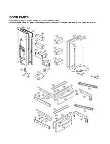 Door Parts parts for Lg Bottom-Mount Refrigerator LMXS28626S/06 from AppliancePartsPros.com