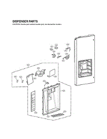 Dispenser Parts parts for Lg Bottom-Mount Refrigerator LMXS30756S/00 from AppliancePartsPros.com