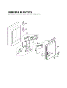 Ice Maker & Ice Bin Parts parts for Lg Bottom-Mount Refrigerator LMXS30776D/04 from AppliancePartsPros.com