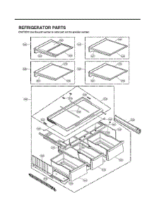 Refrigerator Parts parts for Lg Bottom-Mount Refrigerator LMXS30776S/04 from AppliancePartsPros.com