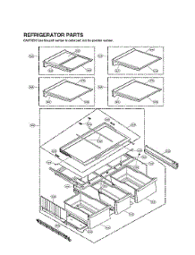 Refrigerator Parts parts for Lg Bottom-Mount Refrigerator LMXS30776S/05 from AppliancePartsPros.com