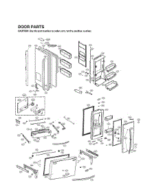 Door Parts parts for Lg Bottom-Mount Refrigerator LMXS30776S/05 from AppliancePartsPros.com