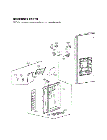 Dispenser Parts parts for Lg Bottom-Mount Refrigerator LMXS30776S/05 from AppliancePartsPros.com