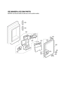Ice Maker & Ice Bin Parts parts for Lg Bottom-Mount Refrigerator LMXS30776S/05 from AppliancePartsPros.com