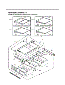 Refrigerator Parts parts for Lg Bottom-Mount Refrigerator LMXS30786S/00 from AppliancePartsPros.com