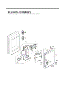 Ice Maker & Ice Bin Parts parts for Lg Bottom-Mount Refrigerator LMXS30786S/00 from AppliancePartsPros.com