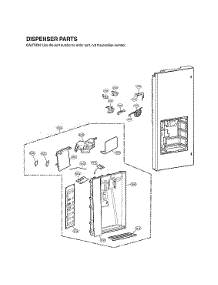 Dispenser Door Parts parts for Lg Bottom-Mount Refrigerator LMXS30796S/01 from AppliancePartsPros.com