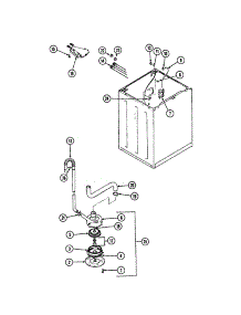 Pump parts for Admiral Washer LNC6743A71 from AppliancePartsPros.com