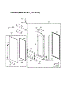 Refrigerator Room Right Door Parts parts for Lg Bottom-Mount Refrigerator LNXC23766D/01 from AppliancePartsPros.com