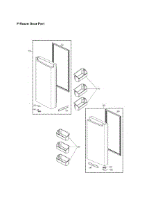 Freezer Room Door Parts parts for Lg Bottom-Mount Refrigerator LNXC23766D/01 from AppliancePartsPros.com