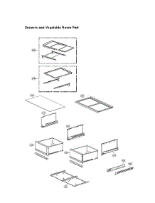 Drawers & Vegetable Room Parts parts for Lg Bottom-Mount Refrigerator LNXC23766D/01 from AppliancePartsPros.com